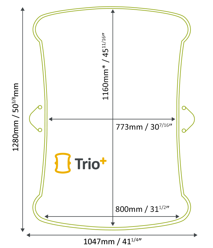 Stiltz Trio+ Wheelchair Lift footprint